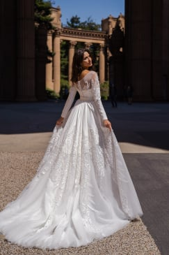 Missing image for Wedding train S-653-Olga