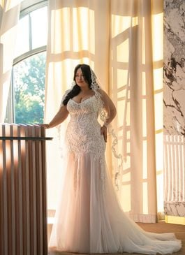 Missing image for Plus size wedding dress S-688-Naomi