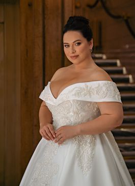 Missing image for Plus size wedding dress S-689-Nicole