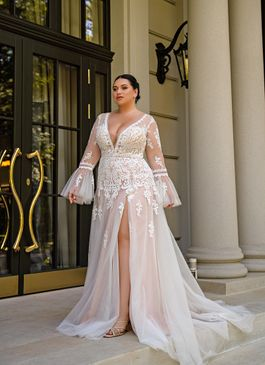 Missing image for Plus size wedding dress S-690-Nili