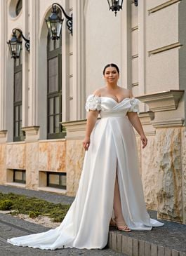 Missing image for Plus size wedding dress S-702-Naja