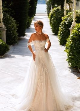 Missing image for Wedding dress Sofi with overskirt