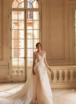 Missing image for Wedding dress with overskirt CT-018