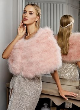 Missing image for Wedding feather bolero NLP0001