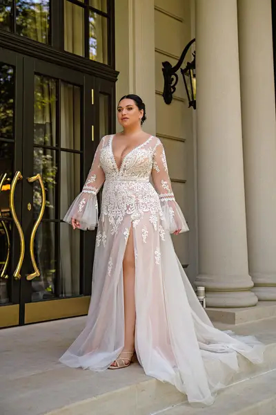 Missing image for Plus size wedding dress S-690-Nili
