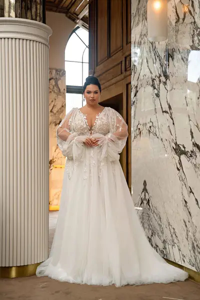 Missing image for Plus size wedding dress S-691-Nancy