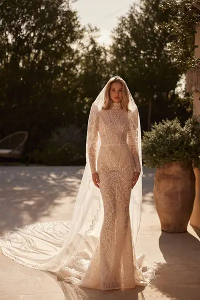 Missing image for Beaded Wedding veil ND-001