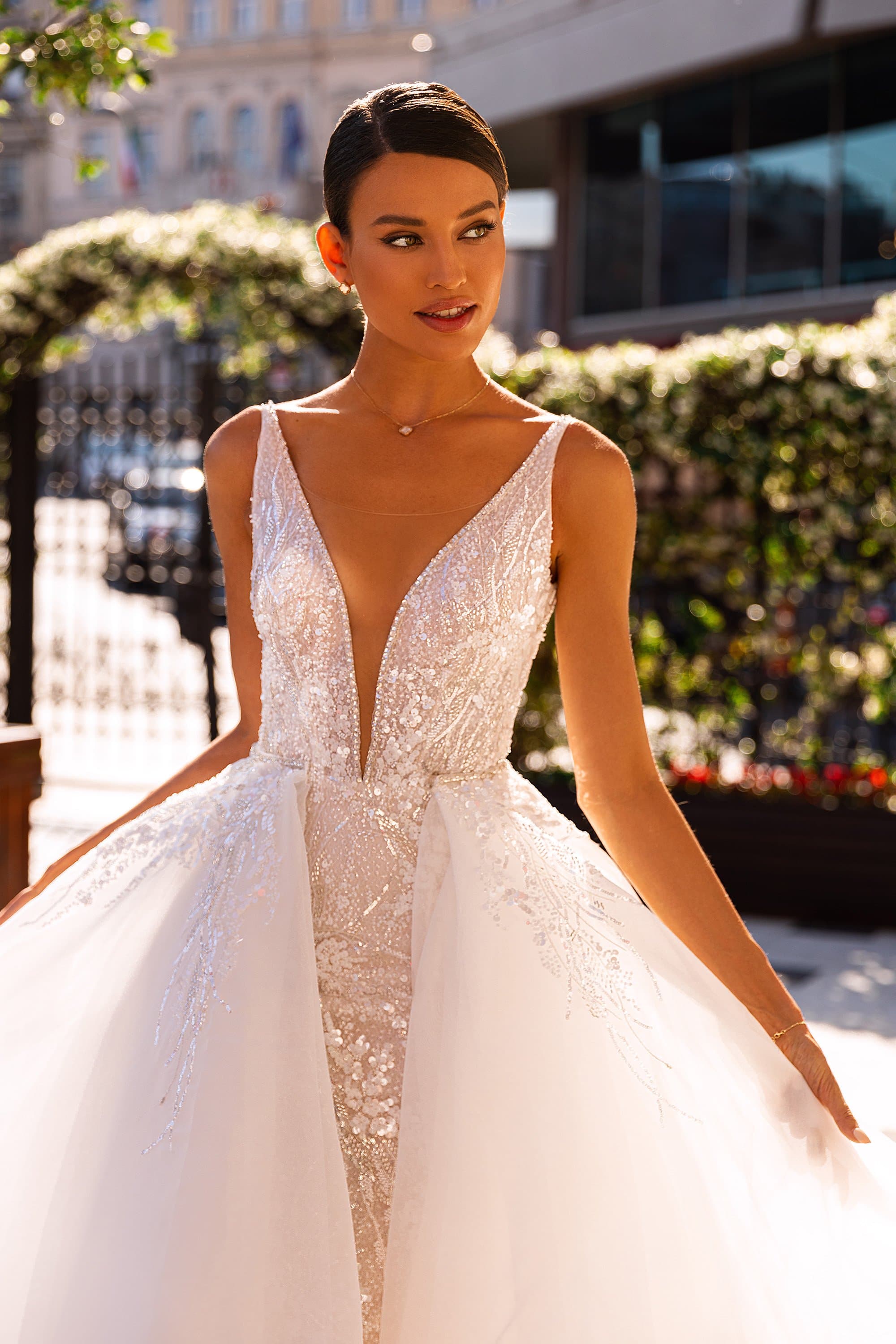 Wedding dress Benadette with detachable skirt for Sale at NY City Bride