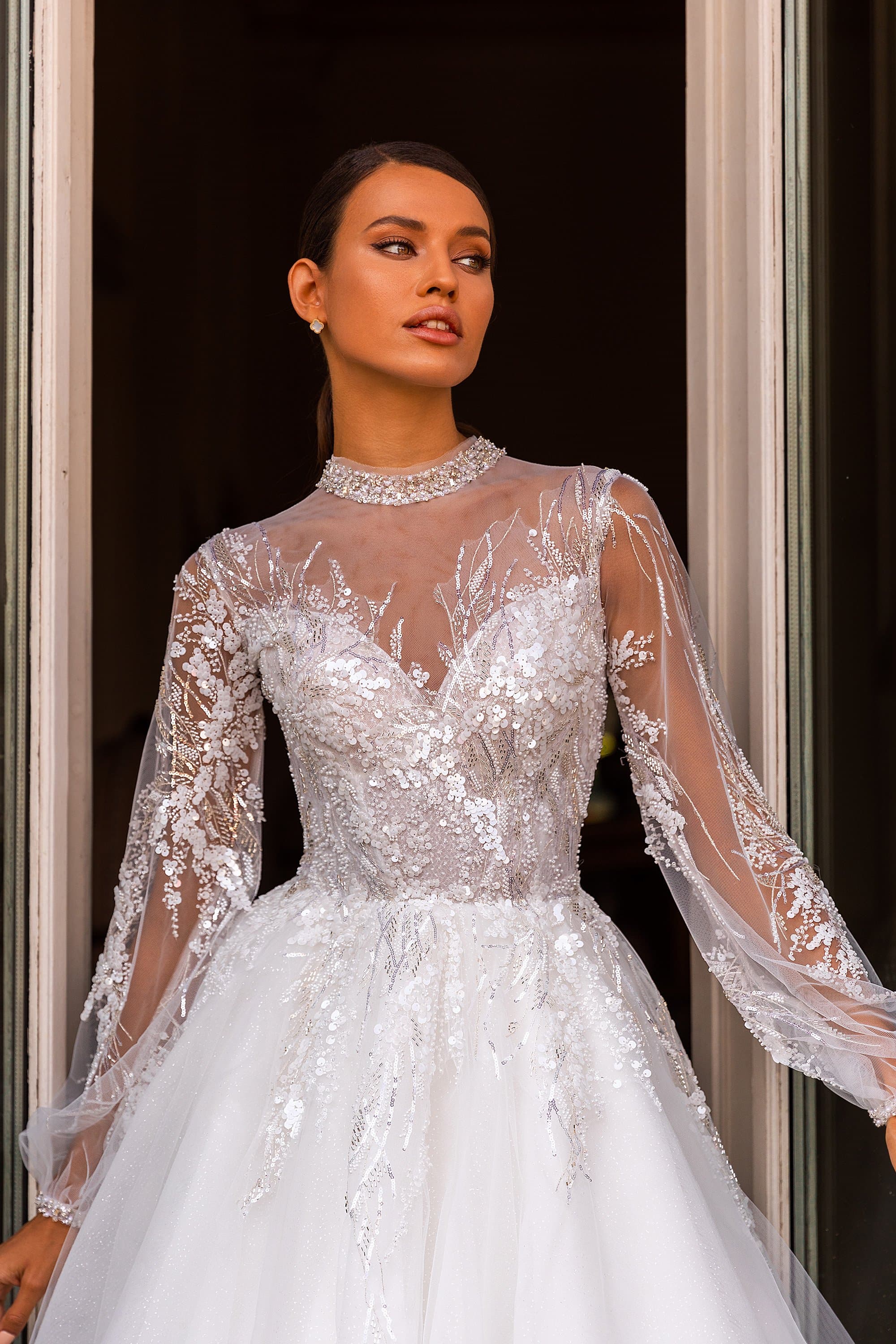 Josephine Geometric Modern Lace Wedding Dress