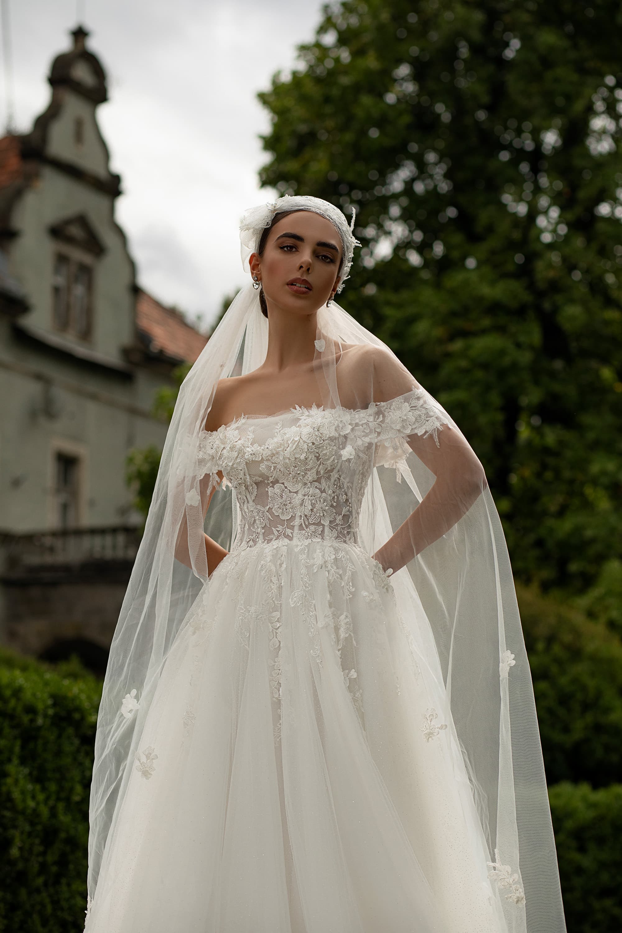 Modest / Simple Short Ivory Wedding Veils 2020 1 m Tulle Wedding