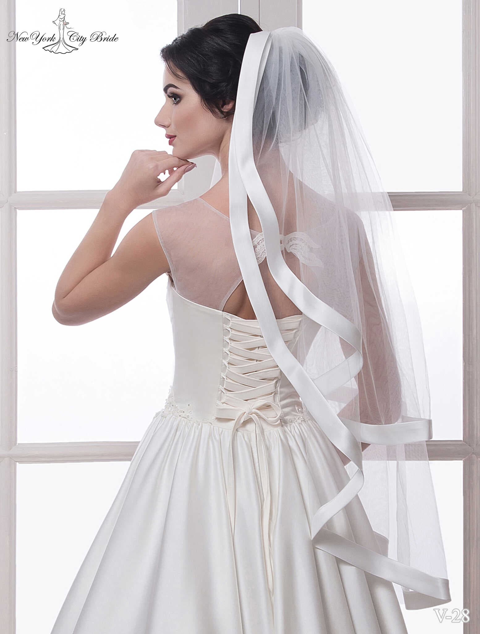 Satin Ribbon Bridal Veil Cathedral Long Veil Classic Elegant -  in 2023