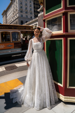Missing image for Wedding dress S-626-Aurora with cape