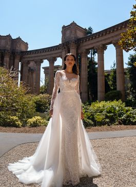 Missing image for Wedding dress S-648-Olena with overskirt size 4 in stock