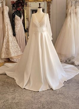 Missing image for Sample wedding dress BS-031 custom size 10-12 in stock