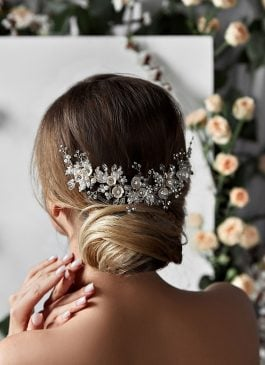 Missing image for Floral Bridal Comb T028